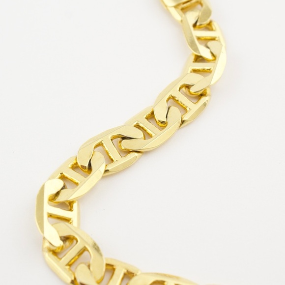 Estate Mariner Link Chain Bracelet Gold Plated Large Men’s Size 8.25” - Picture 4 of 7